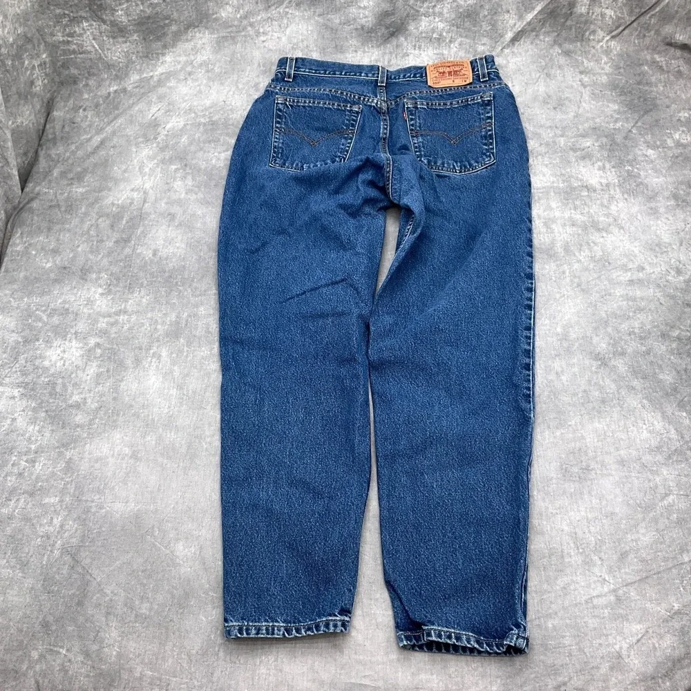 Levis 550 Jeans Women 16 Miss Medium Blue Relaxed Fit‎ Taper Leg Bat Wing VTG